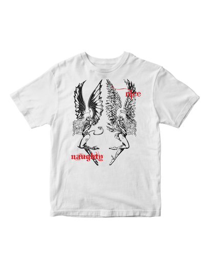 NAUGHTY OR NICE WHITE BABY TEE