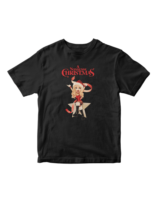 NONSENSE XMAS BLACK BABY TEE