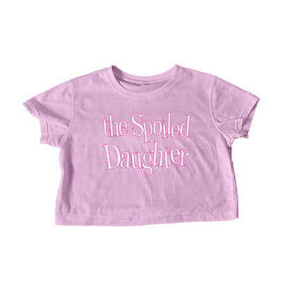 SPOILED DAUGHTER PINK CROP TEE