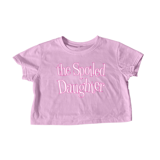 SPOILED DAUGHTER PINK CROP TEE