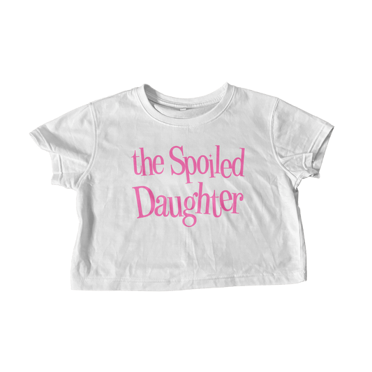 SPOILED DAUGHTER WHITE CROP TEE
