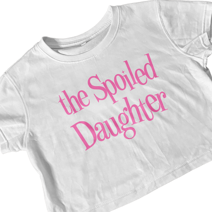 SPOILED DAUGHTER WHITE CROP TEE