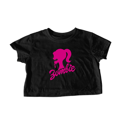 ZOMBIE BLACK CROP TEE