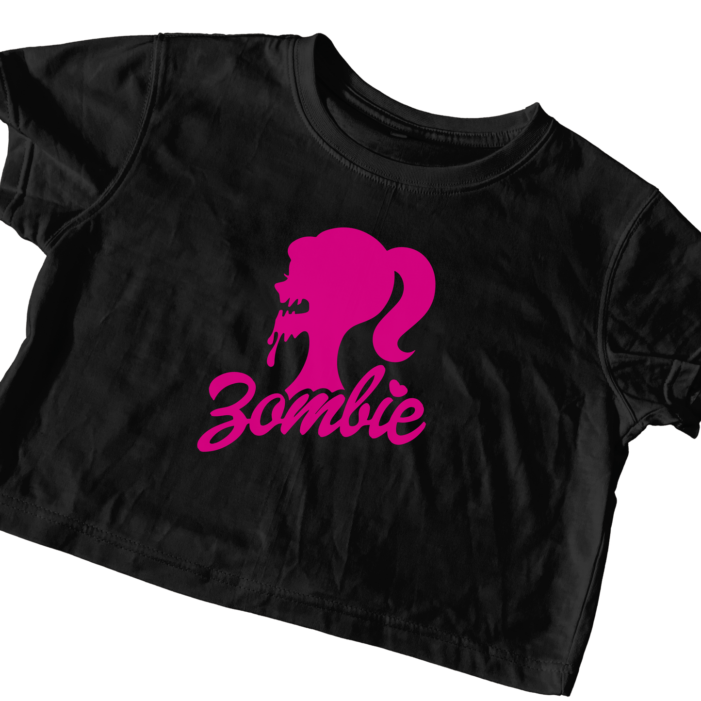 ZOMBIE BLACK CROP TEE