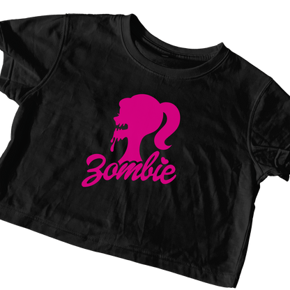 ZOMBIE BLACK CROP TEE