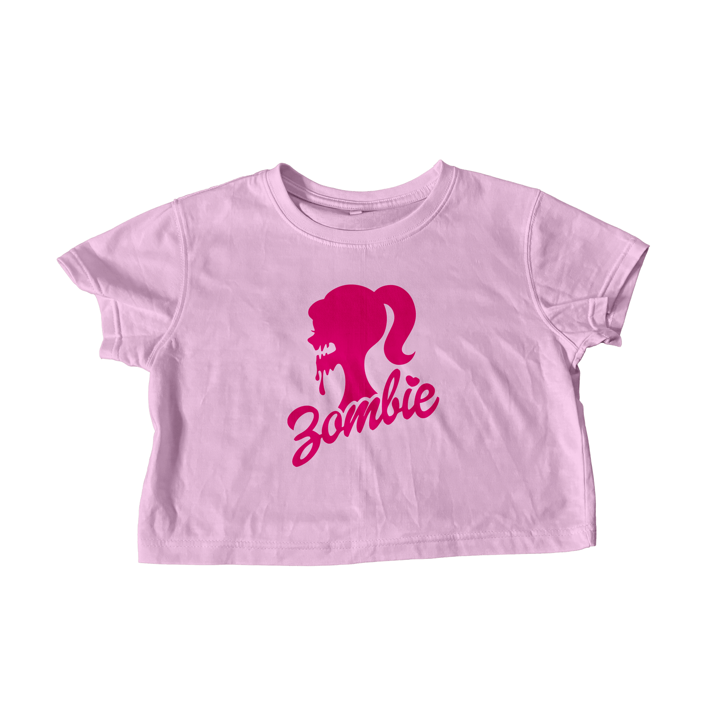 ZOMBIE PINK CROP TEE