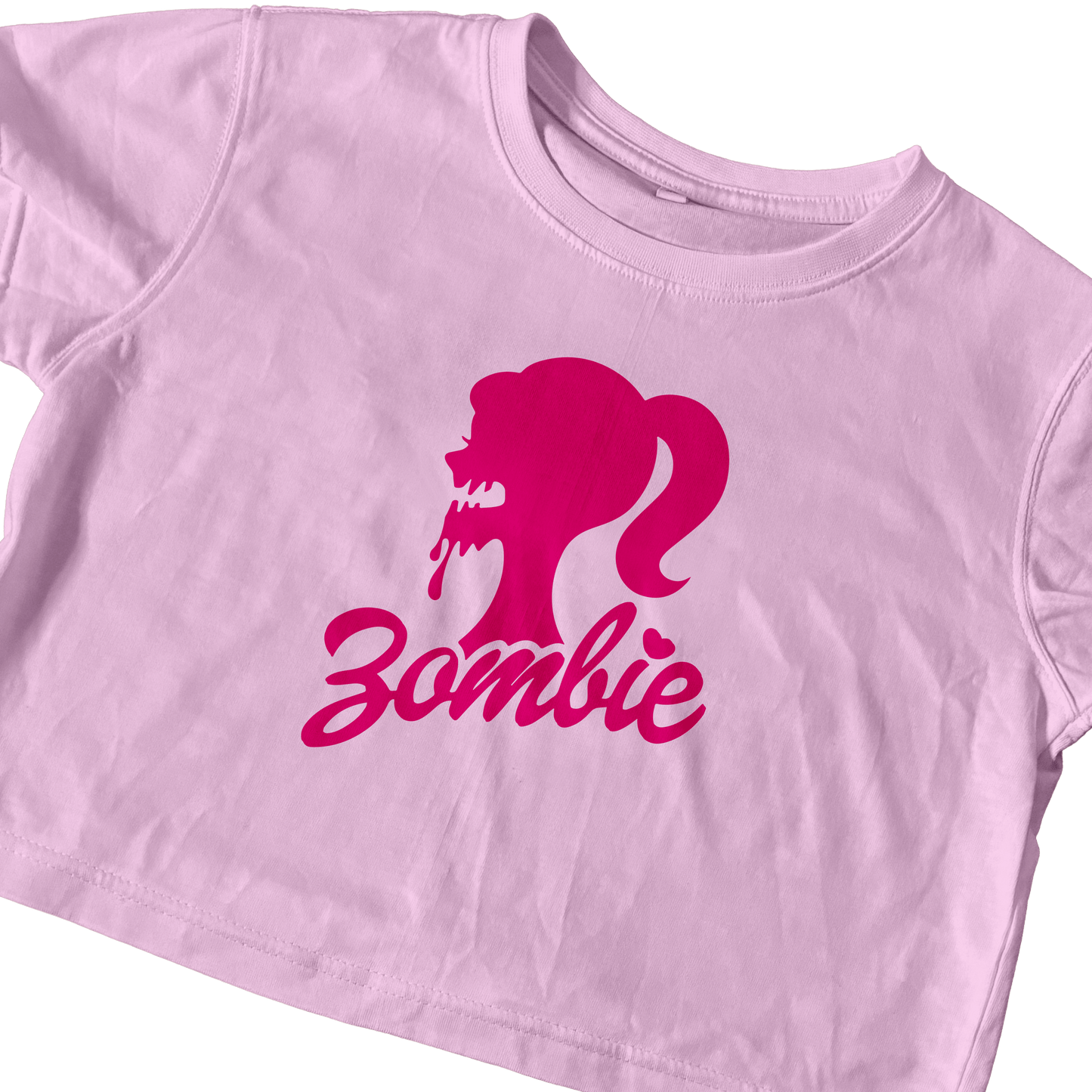 ZOMBIE PINK CROP TEE